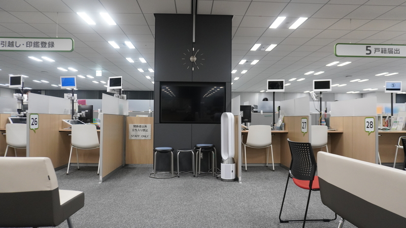 中野区役所2階デジタルサイネージ