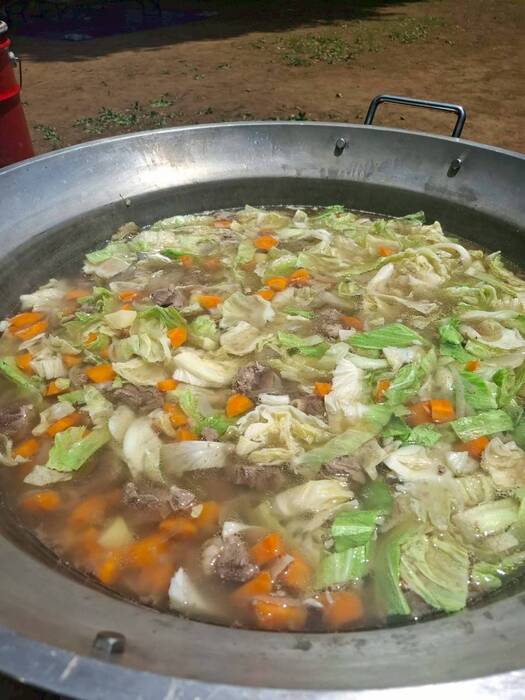 煮込む様子