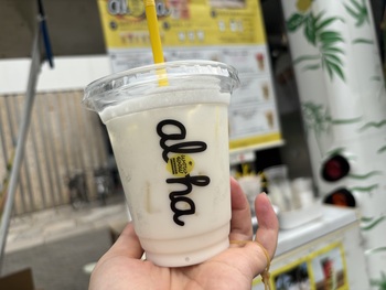 ココナッツミルクとパインのジュース