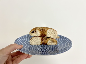 たこ焼きベーグルの断面