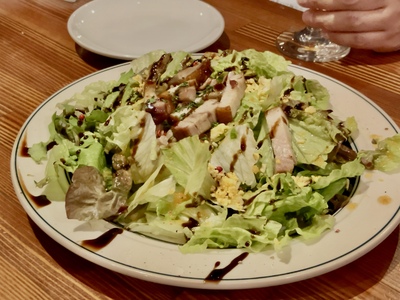 ベーコンと有機リーフのグリーンサラダ