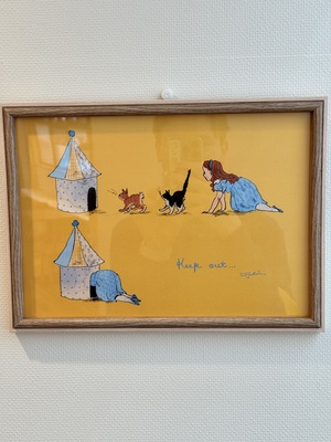 店内に飾られたイラスト