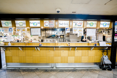 うどん、そばのカウンター