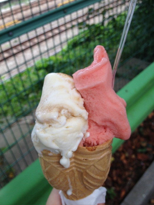 黒みつ豆乳＆スイカ