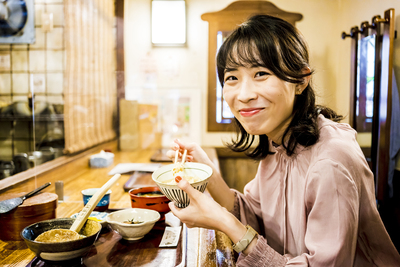 とろろごはんを堪能