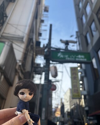 夕暮れ時のちびナカノさん