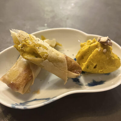 かぼちゃクリームチーズ春巻き