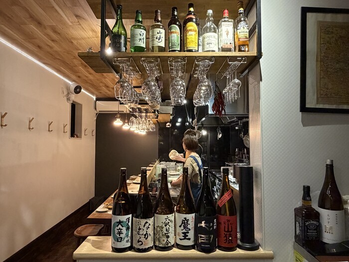 陳列されたお酒
