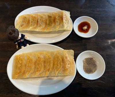 チーズ餃子としそ餃子