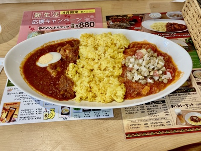 2種類のカレーとスペシャル定食