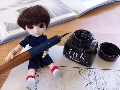 漫画の道具とちびナカノさん