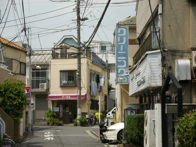 もみじ山通りを渡った先の道