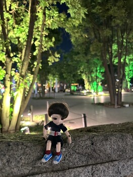 公園でくつろぐちびナカノさん