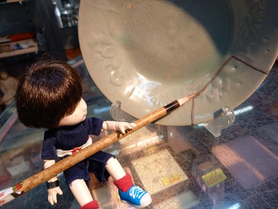 金継ぎで修復した皿