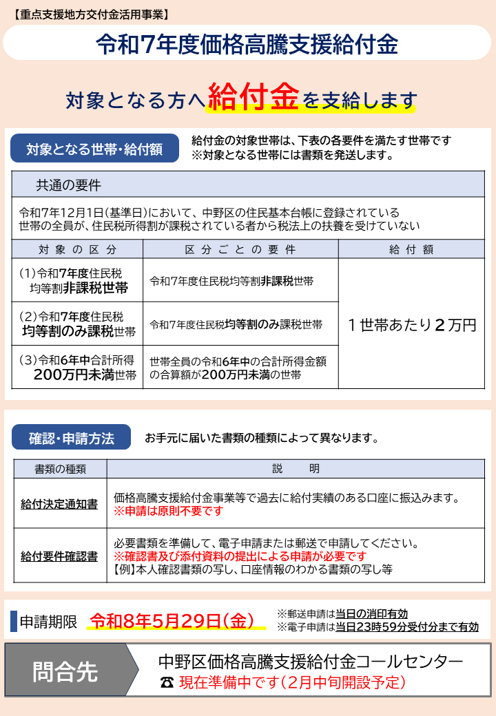 令和7年度価格高騰支援給付金