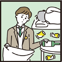 ヤングケアラーの例のイラスト