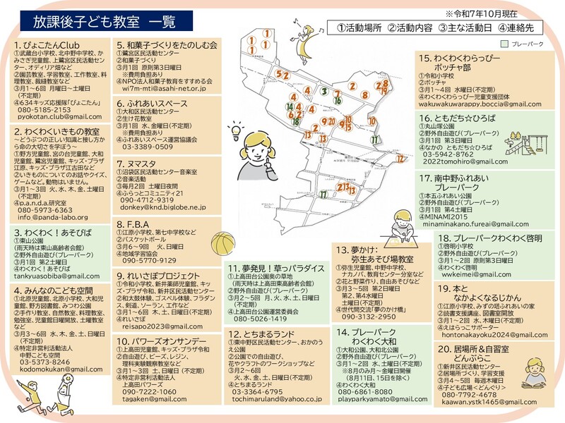 放課後子ども教室パンフレット（裏）