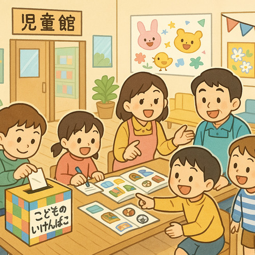 子どもの意見を反映した物品購入写真