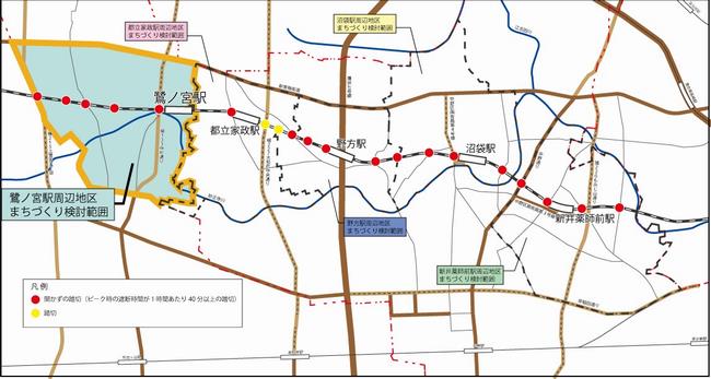 鷺ノ宮駅周辺地区検討範囲図
